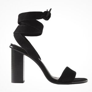 Joie 'Oki' Ankle Tie Suede Sandal Heel